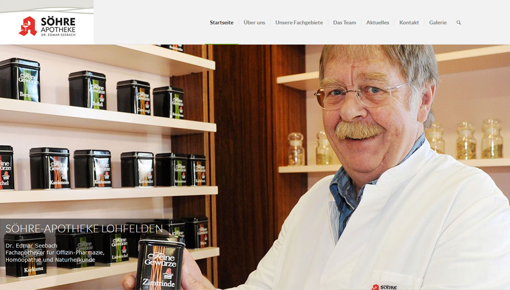 Söhre-Apotheke Lohfelden, Dr. Edmar Seebach (Webseite)